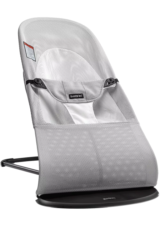 Shop BabyBjorn Bouncer Balance Soft, Light Gray Frame, Silver White Mesh at GoodBuy Gear