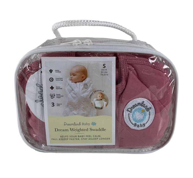 used Dreamland Weighted Swaddle, Dusty Rose, 0-6 months