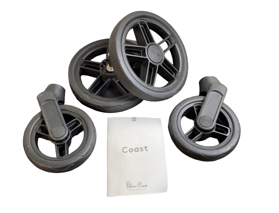 used Silver Cross Coast Replacement Wheel Set X 4