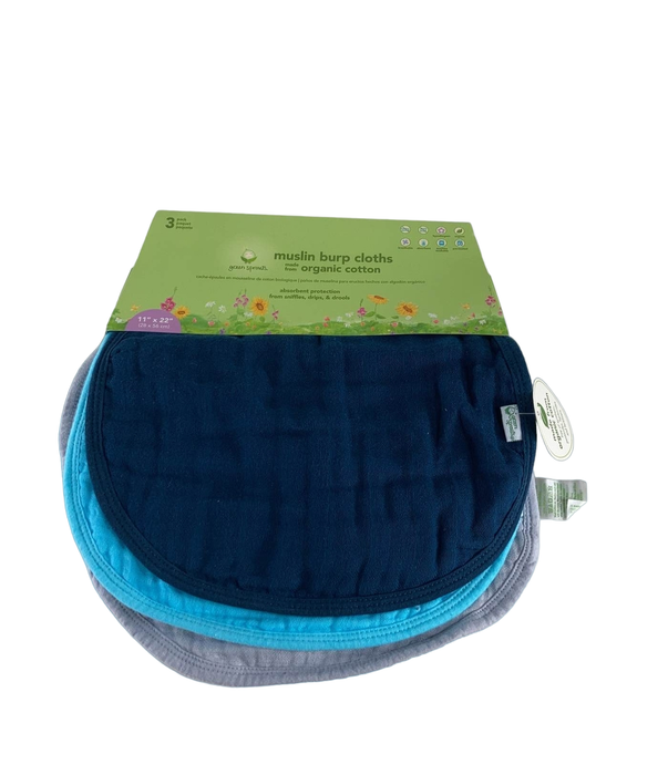secondhand Green Sprouts Muslin Burp Cloths
