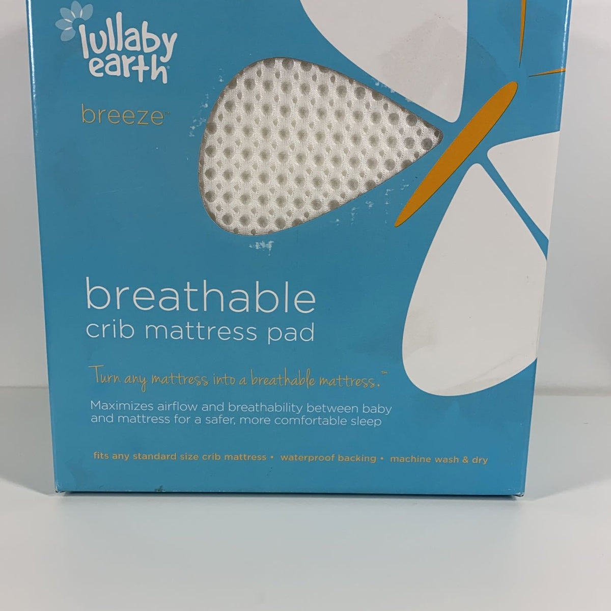 Lullaby Earth Breathe Safe Air Breathable Crib Mattress Pad, Removable Mattress Cover with Waterproo