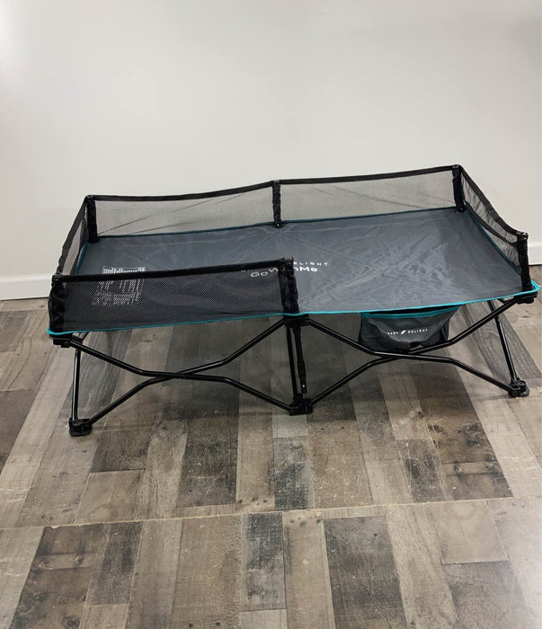 Shop Baby Delight Go With Me Bungalow Deluxe Portable Travel Cot, Teal/Grey at GoodBuy Gear