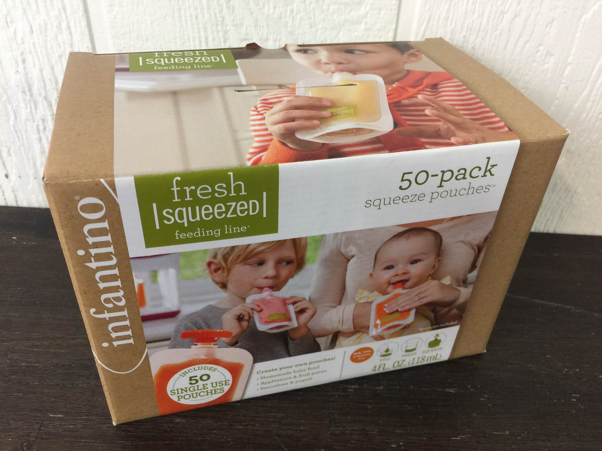 Infantino Squeeze Pouches, 4-Fl Oz, 50 count — GoodBuy Gear