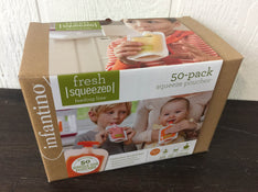 used Infantino Squeeze Pouches, 4-Fl Oz, 50 count