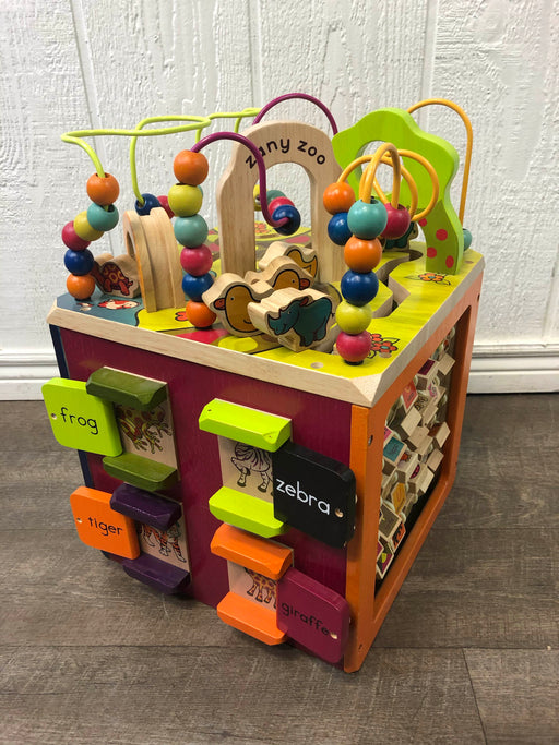 secondhand B. Toys Zany Zoo Wooden Activity Cube