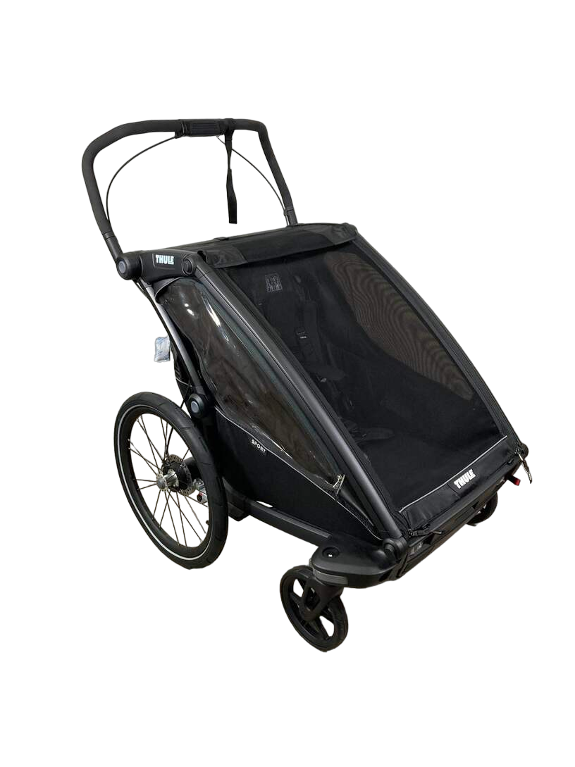 Thule Chariot Sport 2 Bike Trailer, Double,2022, Midnight Black