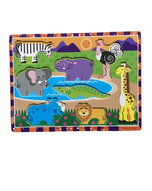 secondhand Melissa & Doug Chunky Safari Puzzle