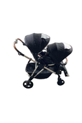 secondhand Mockingbird Double Stroller, Black, 2020, Windowpane, Silver with Brown Leather