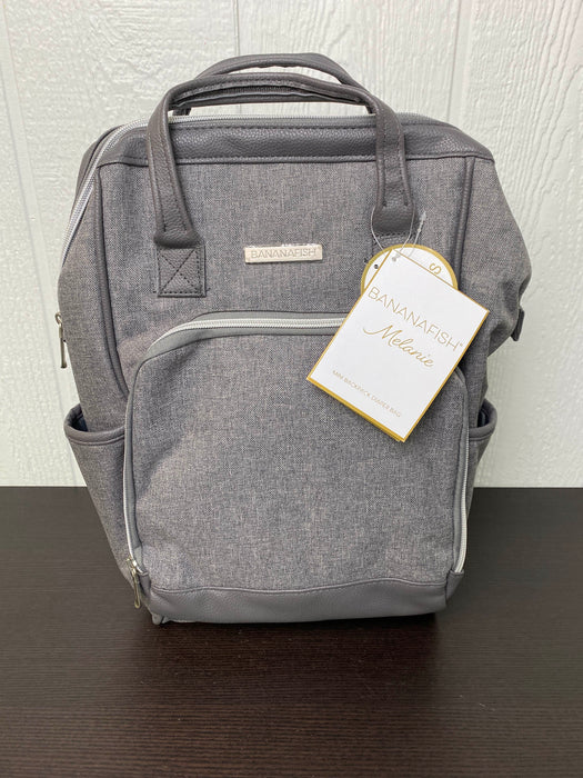 used Bananafish Mini Backpack Diaper Bag, Grey