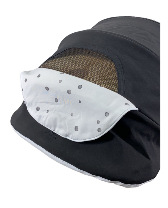 Mockingbird Extendable Canopy with Sunshade, Black, Watercolor Drops