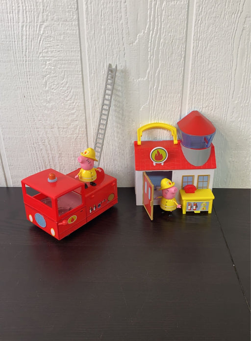 used Peppa Pig Firehouse Playset