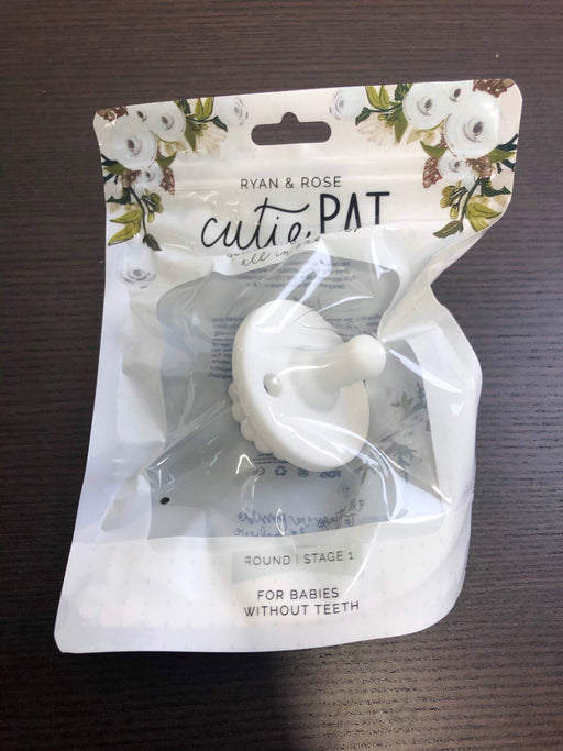 secondhand Ryan & Rose Cutie Pat Pacifier & Teether, White