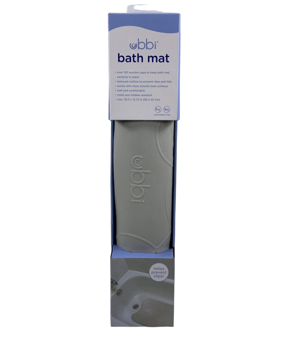Ubbi Non-Slip Baby Bath Mat, Powerful Suction Cups, Baby Bath Tub Time  Essentials, Gray
