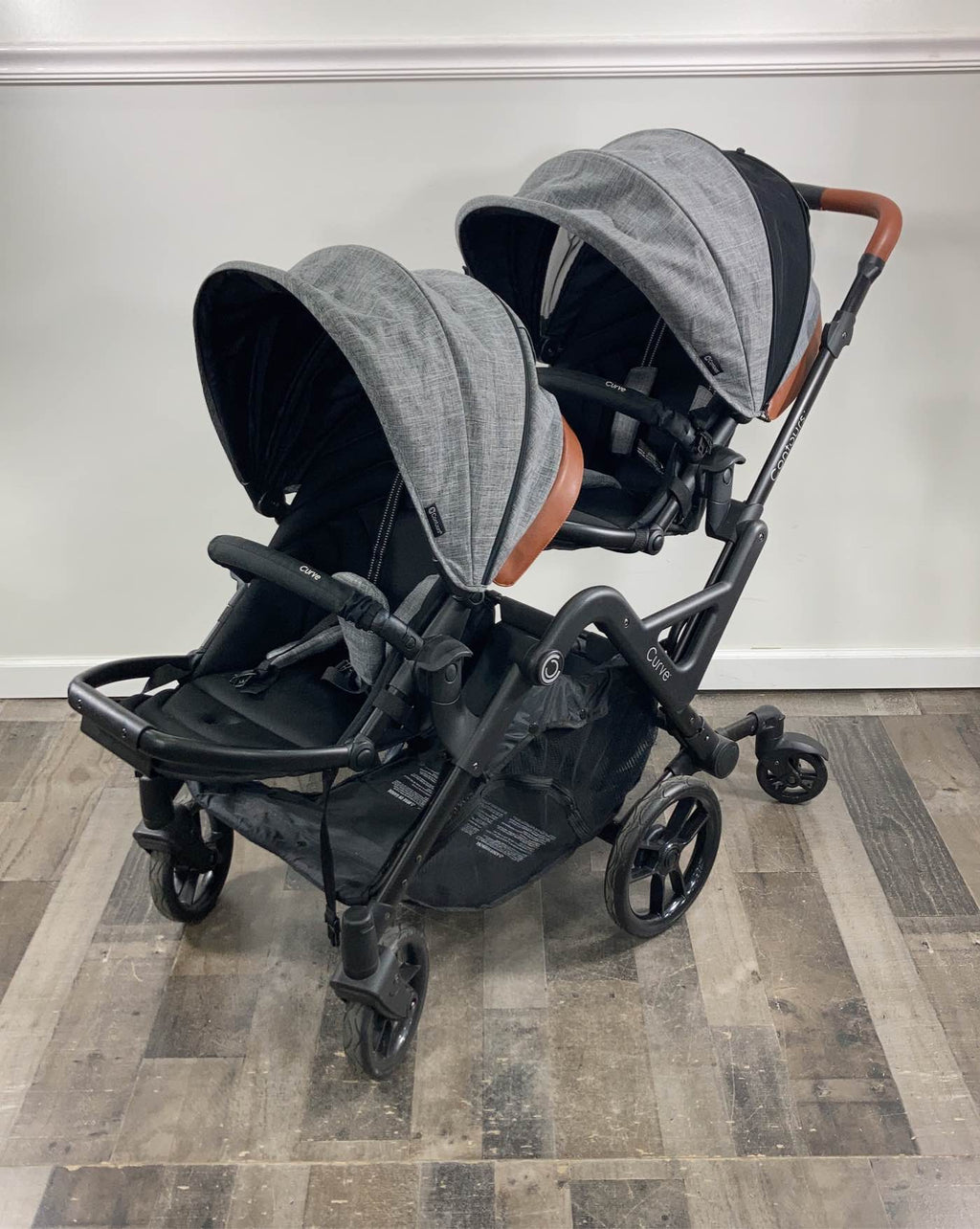 Contours Curve Double Stroller, 2020, Graphite Grey