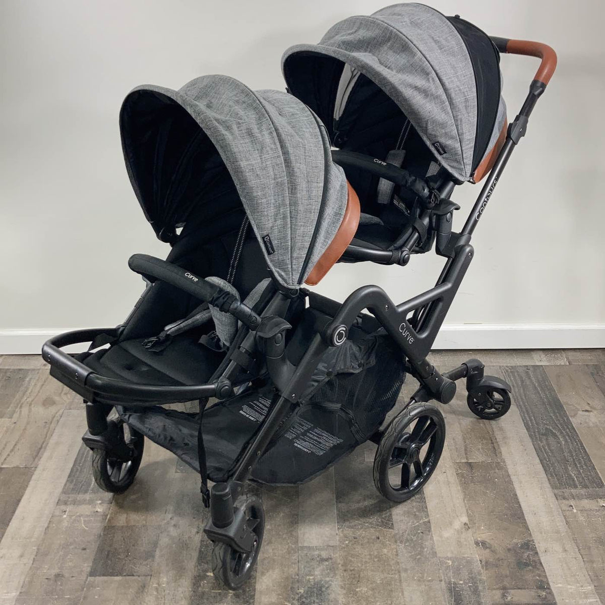 Contours Curve Double Stroller, 2020, Graphite Grey