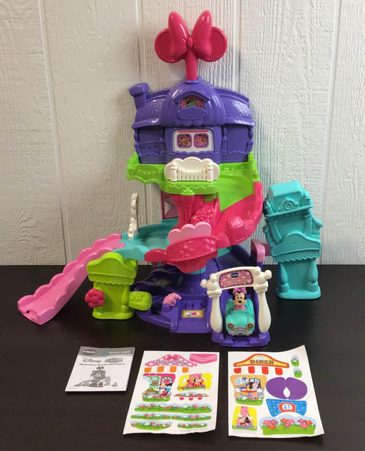 used VTech Go! Go! Smart Wheels Disney Minnie Mouse Around Town Playset
