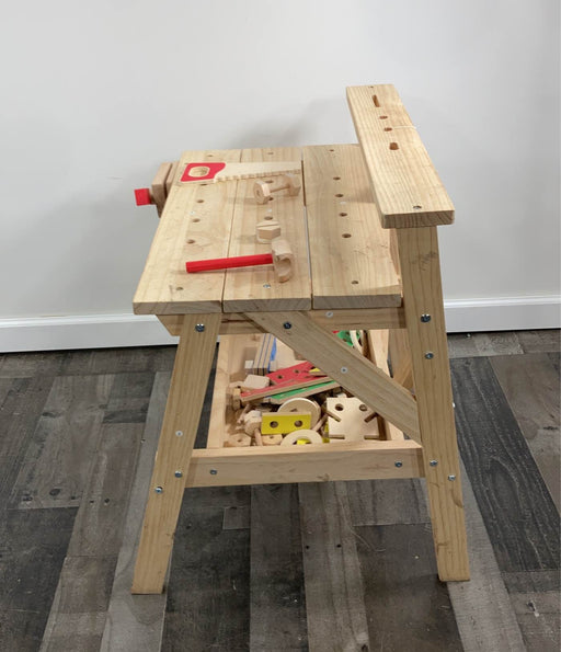 secondhand Melissa & Doug Solid Wood Project Workbench Play Building Set