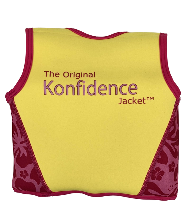 Shop Konfidence Original Swim Jacket, Small( 1.5-3 years), Pink Hibiscus Oahu at GoodBuy Gear