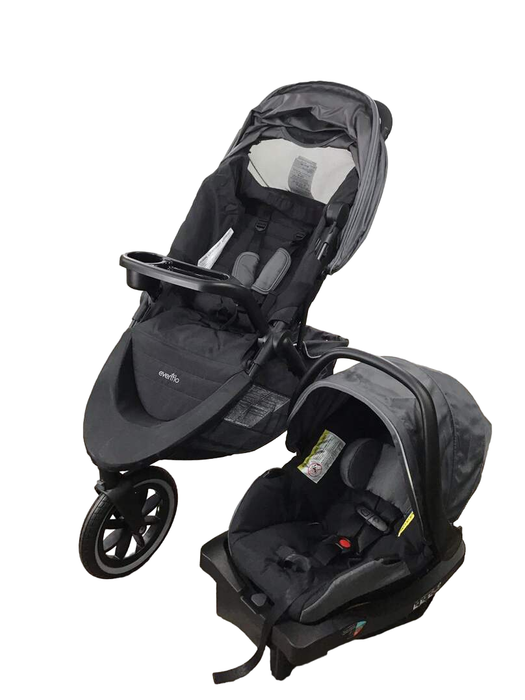 used Evenflo Folio3 Stroll & Jog Travel System With Litemax 35 Infant Car Seat