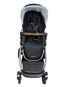 secondhand Mockingbird Single to Double Stroller, 2022, Silver with Penny Leather, Watercolor Drops, Sea