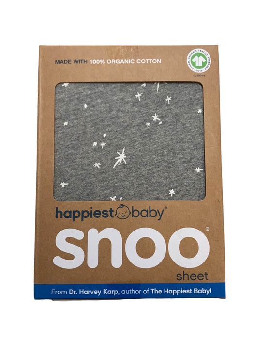 used Happiest Baby SNOO Fitted Sheet, Charcoal Stars