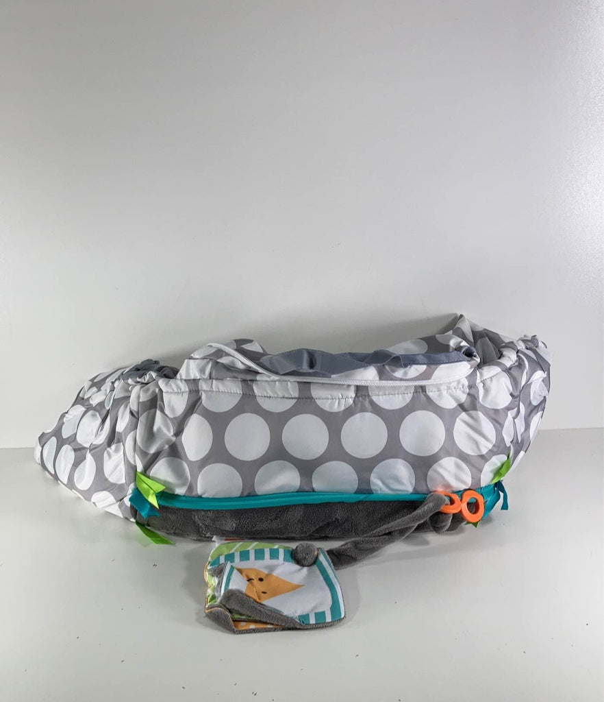 Boppy Luxe Shopping Cart And High Chair Cover, Gray Jumbo Dots