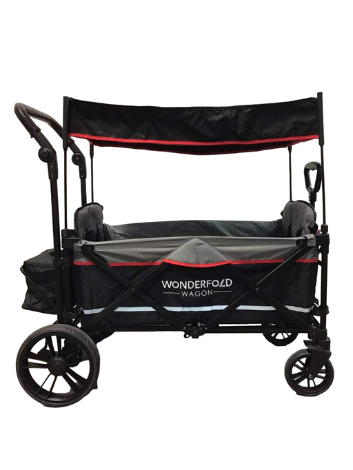 secondhand Wonderfold X2 Push + Pull Double Stroller Wagon, 2021, Black