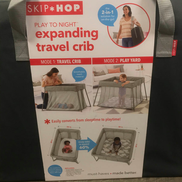 secondhand Skip Hop Play To Night Expanding Travel Crib