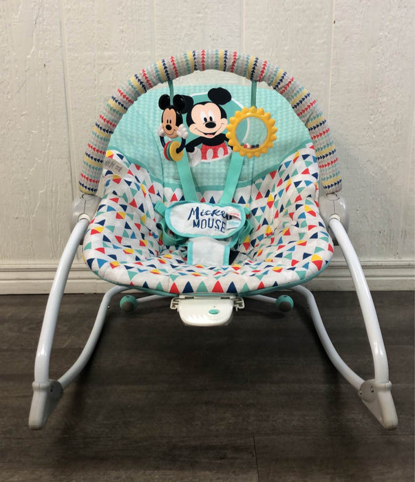 secondhand Bright Starts Bouncer Seat, Mickey Mouse