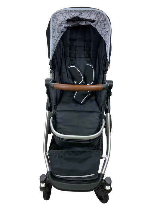 secondhand Mockingbird Single to Double Stroller, Silver with Penny Leather, Black , Windowpane, 2022