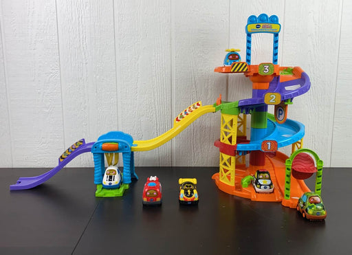 used VTech Go! Go! Smart Wheels Spinning Spiral Tower With Cars
