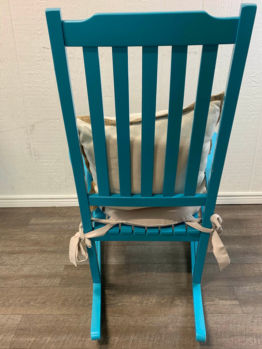 secondhand Pier One Rock Point Rocking Chair, Aqua