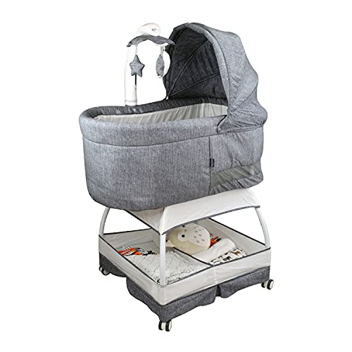 TruBliss Sweetli Deluxe Bassinet, Stonewash