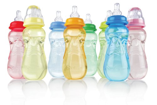 used Nuby 3-Pack Non-Drip Standard Neck Bottles