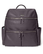 used Skip Hop Flatiron Diaper Bag, Raisin Faux Leather