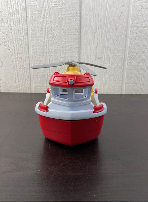 used Green Toys Rescue Boat with Helicopter