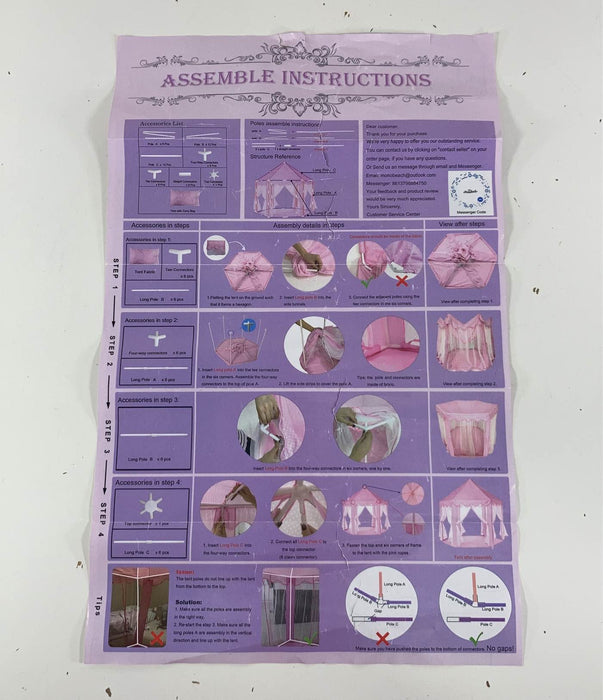 used Monobeach Princess Playhouse Tent