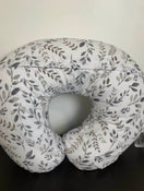 secondhand Boppy Nursing Pillow, Grey Taupe Leaves