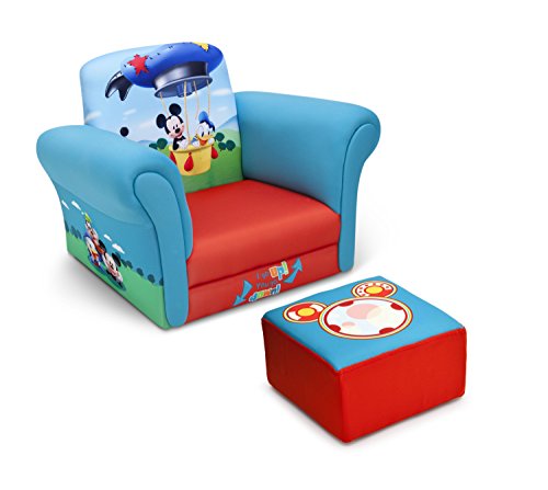 Delta Children Mickey Mouse Upholstered Chair with Ottoman