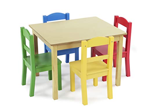 Tot Tutors Wood Table And 4 Chairs Set