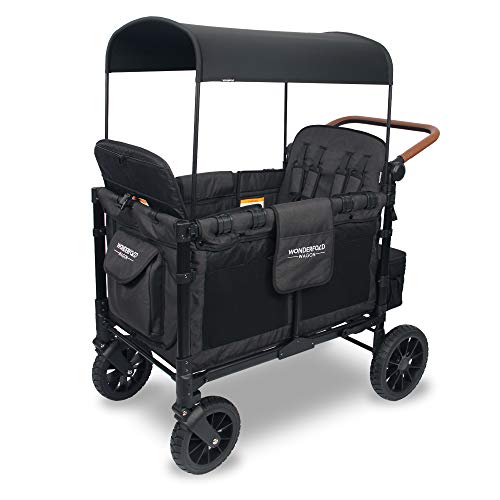 used Wonderfold W4 Luxe Quad Stroller Wagon, 2023, Elite Black Camo