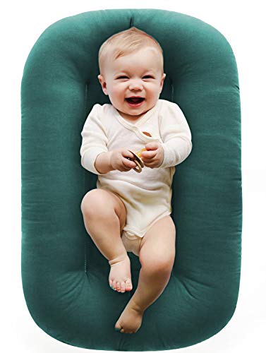 used Snuggle Me Organic Sensory Infant Lounger, stone