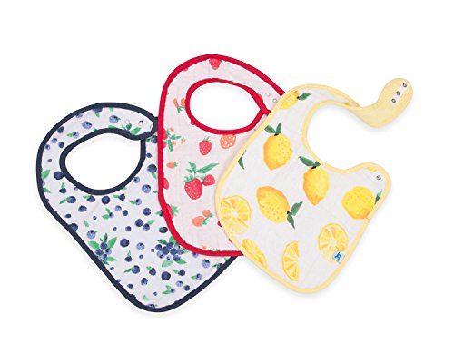 Shop Little Unicorn Cotton Muslin Classic Bib (3 Pack), Berry Lemonade at GoodBuy Gear