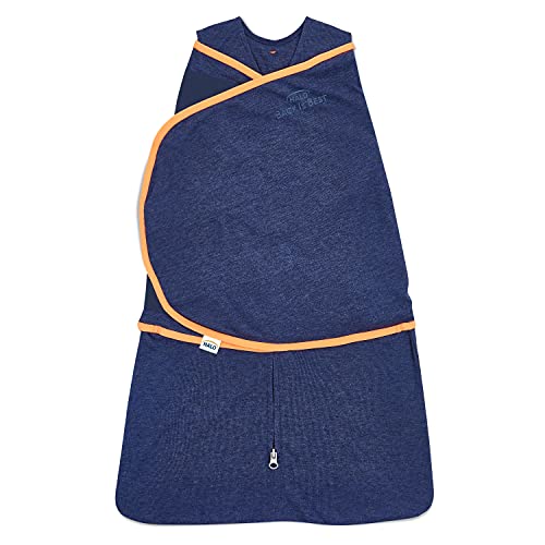 used Halo Ideal Temp Swaddle, Newborn, Navy/Orange