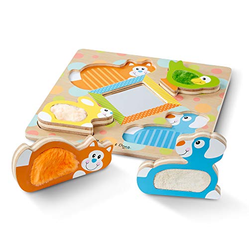 used Melissa & Doug First Play Wooden Touch And Feel Puzzle