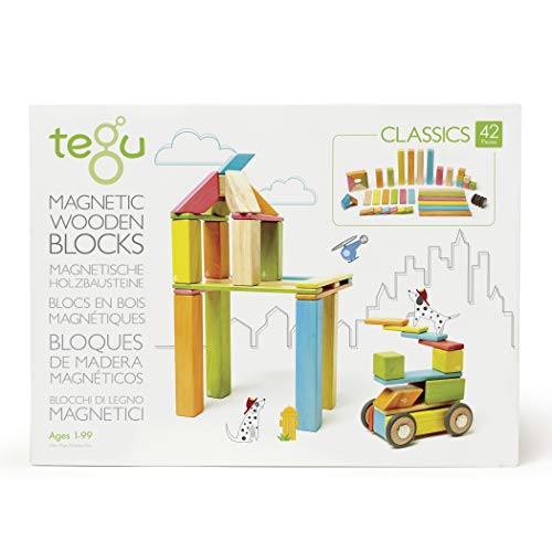 used Tegu Magnetic Wood Blocks 42 Piece