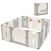 used Costway Foldable Baby Playpen 15 Panel Play Yard