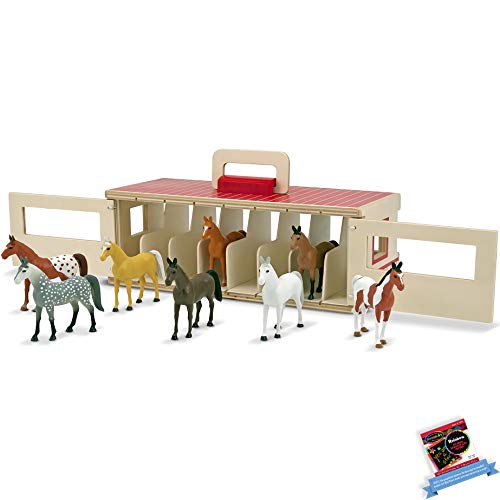 used Melissa & Doug Take Along Show Horse Stable Play Set