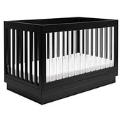 used Babyletto Harlow 3-in-1 Convertible Crib, Black-Acrylic Slats