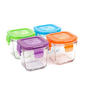 used Wean Green Glass Food Storage Containers